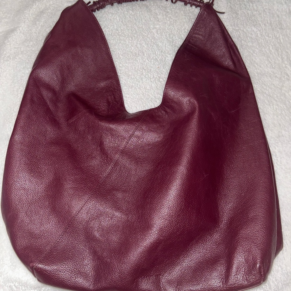 Lucky Brand Red Hobo Bag with Slouchy Design